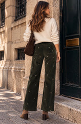 Pantalon velour COEUR