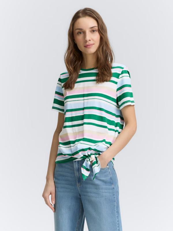 T-shirt rayures noué