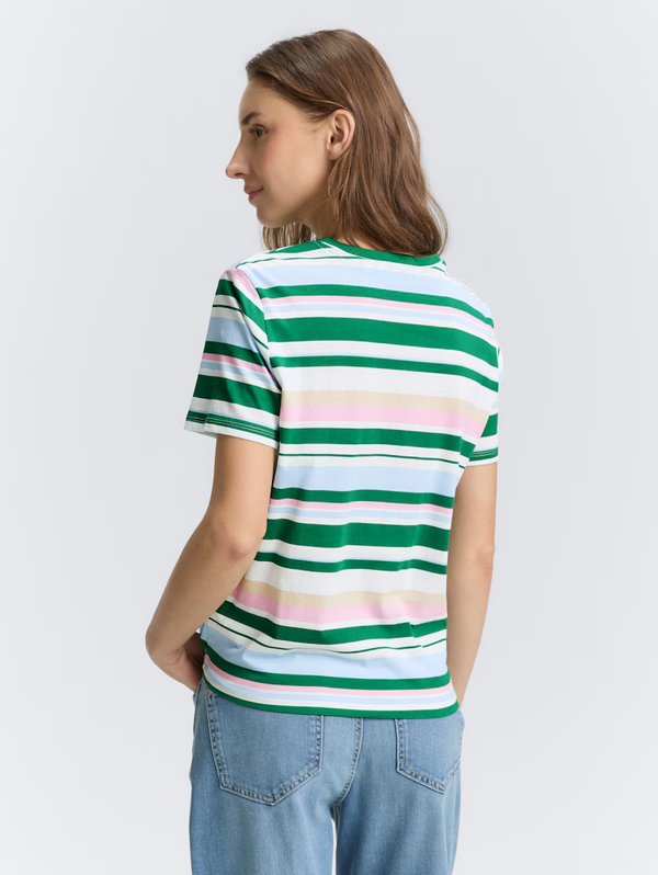 T-shirt rayures noué