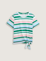 T-shirt rayures noué