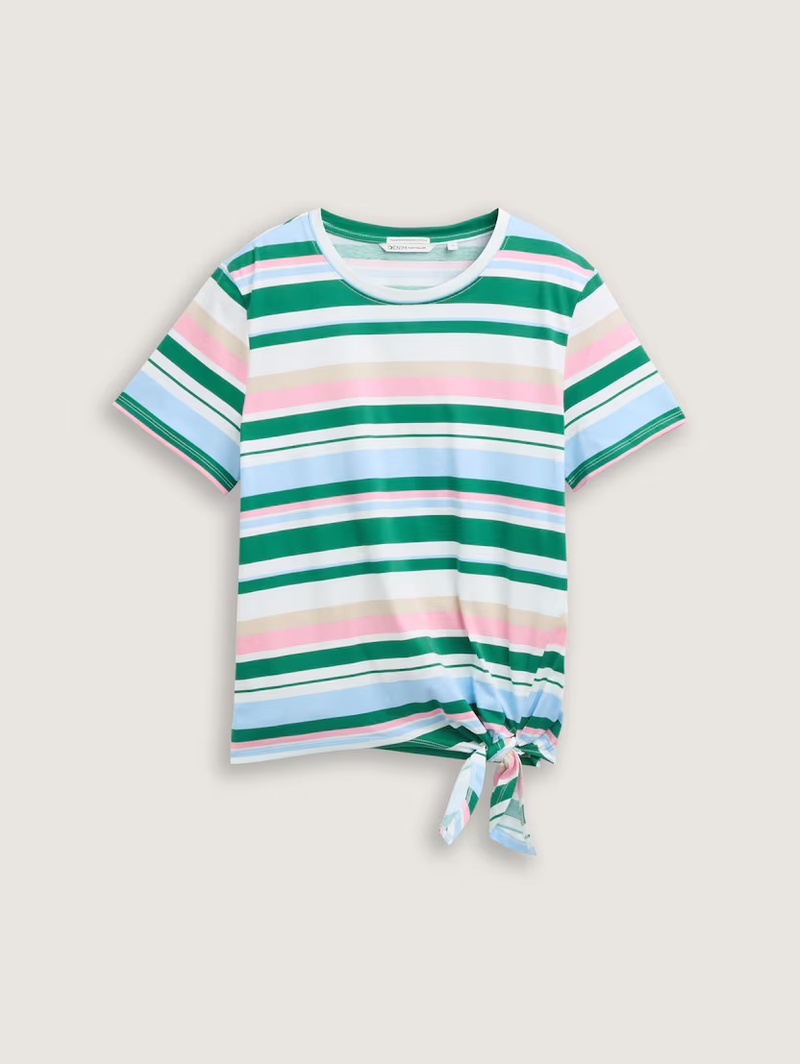 T-shirt rayures noué