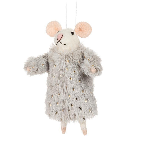 Déco - Souris manteau gris