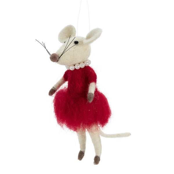 Déco - Souris robe rouge