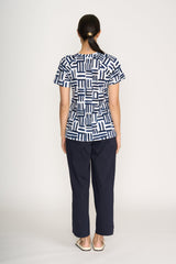 Pantalon large marine