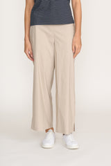 Pantalon large beige