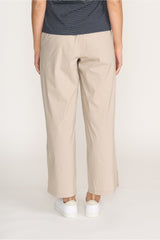 Pantalon large beige