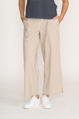 Pantalon large beige