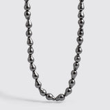 Collier de perles baroques gris foncé